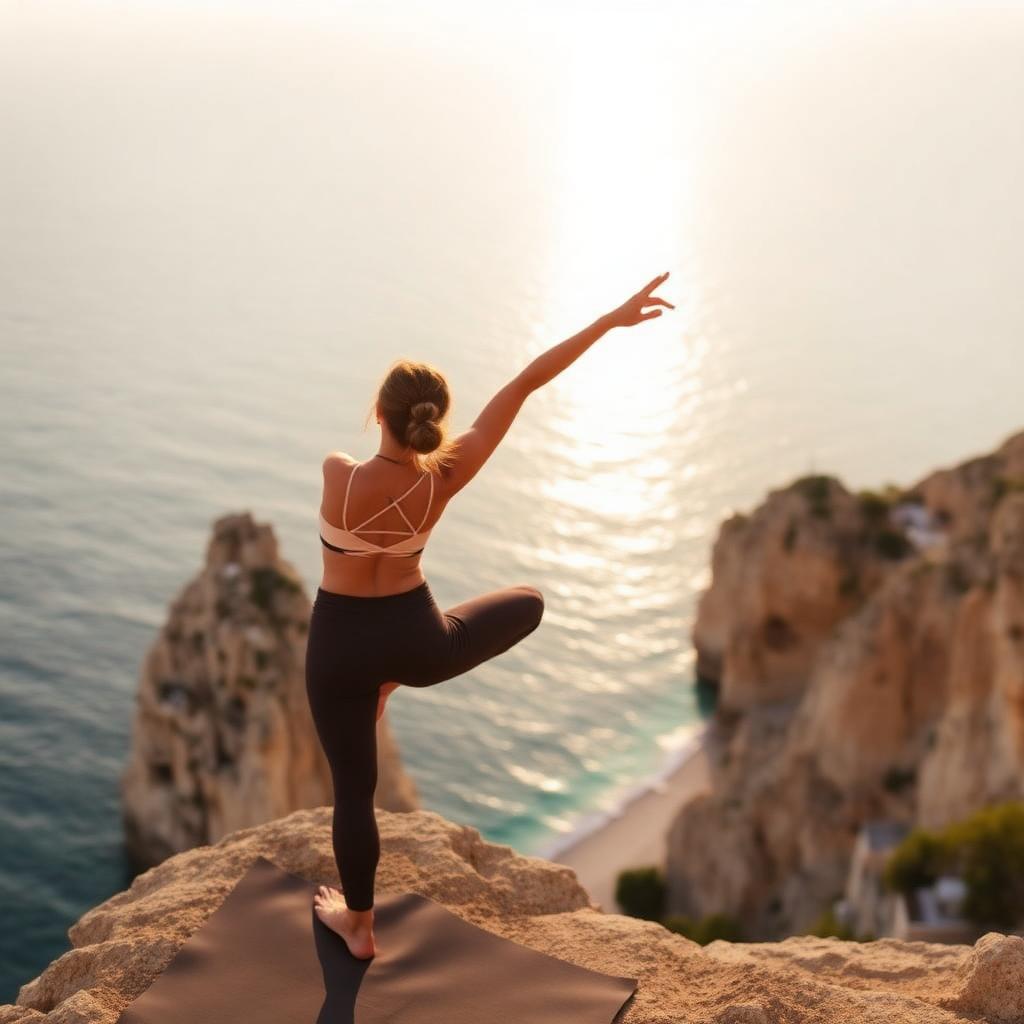 Yoga face à la mer